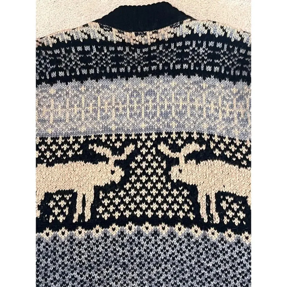 Vintage The Eagle's Eye Women's Chunky Knit Sweater Shetland 100% Wool SZ Large - Picture 4 of 7